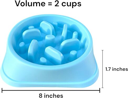 Anti-Slip Slow Feeder Dog Bowl for Small & Medium Dogs (15-50 lbs) - Anti-Choking, Puzzle Design, Interactive Feeder (Gentle Green) in Saudi Arabia