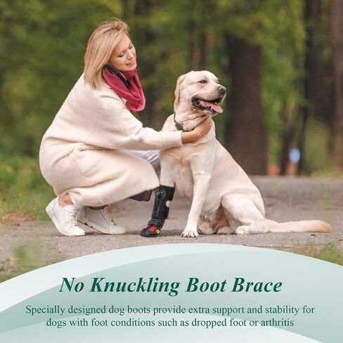 Strap-On Drop Foot Brace (No Knuckling Boot Brace) for Dogs— Corrective Dog Shoes to Safely Lift Toes for Treating Foot Issues, Arthritis, and improving Walking gait in Dogs(S) in Saudi Arabia
