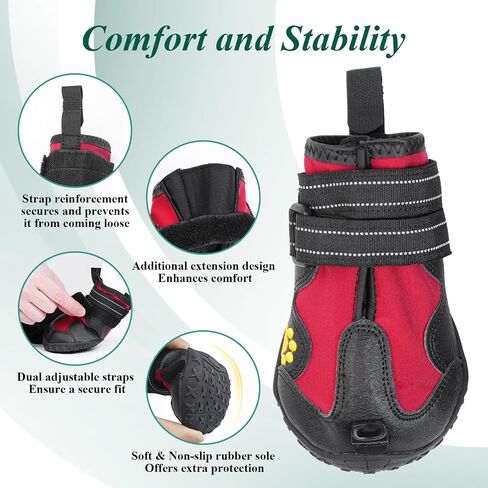 Strap-On Drop Foot Brace (No Knuckling Boot Brace) for Dogs— Corrective Dog Shoes to Safely Lift Toes for Treating Foot Issues, Arthritis, and improving Walking gait in Dogs(S) in Saudi Arabia