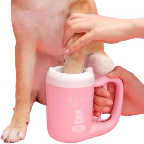 Dog paw cleaner, semiautomatic paw washer for dogs, Portable Pet Foot Wash Cup, Soft Pet Feet Quickly Cleaner. in Saudi Arabia