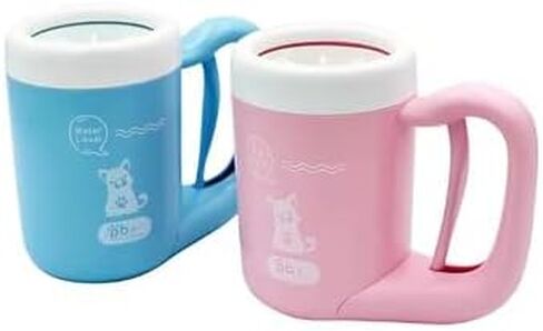 Dog paw cleaner, semiautomatic paw washer for dogs, Portable Pet Foot Wash Cup, Soft Pet Feet Quickly Cleaner. in Saudi Arabia