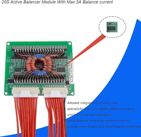 20S 72V Li ion Battery Active Balancer with 5A Balance Current and 84V Equalizer Module for Lithium Battery in Saudi Arabia