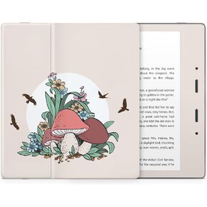Tacky Design Mushroom Skin for Kindle Oasis Skin Decal, Light Beige Skin for Kindle Stickers, Premium Vinyl 3M Full Wrap for Kindle Skin Covers for (Kindle Oasis (10th Gen, 2019))