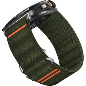 Suitisbest Sport Bands Compatible with Samsung Galaxy Watch Ultra 47mm (2024), Ultra Adjustable Nylon Loop Watch Band with S-Hook for Men and Women
