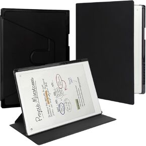 Rotating Case for 11.8" Remarkable Paper Pro Tablet (2024 Released) Lightweight and Hard Back Shell Protective Book Folio Cover,Auto Sleep/Wake,Pen Holder and Pen Tips Box (Misty Mountain)