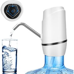 5 Gallon Electric Drinking Portable Water Dispenser, Universal USB Charging Water Bottle Pump For 2-5 Gallon With 2 Silicone