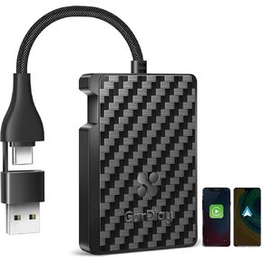 2-in-1 Wireless Carplay Adapter Android Auto Adapter, Convert Wired to Wireless Car Play Adapter Dongle, Plug & Play for Cars, Seamless Control Adapter for iOS 10+/ Android 11+