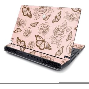 MightySkins Skin Compatible with Alienware Area-51M 17" (2019) - Butterfly Garden | Protective, Durable, and Unique Vinyl Decal wrap Cover | Easy to Apply, Remove, and Change Styles | Made in The USA
