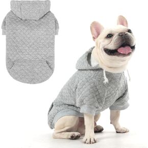 KOOLTAIL Dog Hoodie Pet Clothes Sweater with Hat and Pocket for Small Medium Large Dogs, Warm Soft Dog Cold Weather Coat, Clover Laminated Cotton Hooded Sweatshirt Outfit for Puppy Cats, Green SM