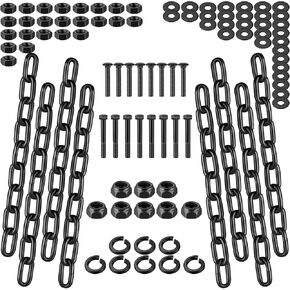Blulu AR500 Shooting Targets Steel Target Hangers and Gong Targets Combo Pack Steel Target Chain Kit Hardware for Hanging Targets Practice Recreational Use
