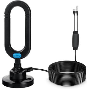 TV Antenna Indoor, 2024 Newest 4K 1080p Smart Digital HDTV Antenna with Amplifier Signal Booster Inside for Local Channels, 380+ Miles Long Range Reception
