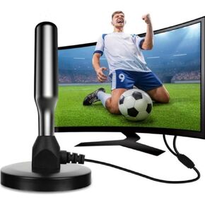 هوائي تلفزيون مطور 2024، هوائي رقمي HDTV، قنوات Ultra HD 4K HDR 1080P إشارة تلفزيونية قوية للتلفزيون الذكي الداخلي والخارجي مقاوم للماء بطول 16 قدم