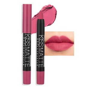 BINGBRUSH Smooth Longwear Lipstick Pack Set, Matte Color Stick Ultimate Lip Crayon for Makeup Collection - Waterproof Velvet Lipgloss Lip Stain (08#)