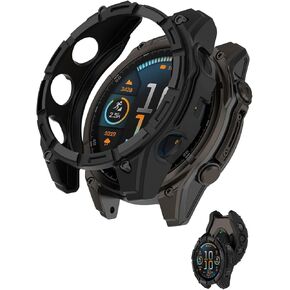 Case Cover Compatible with Garmin Fenix 8 51mm, NOUKAJU Protective Case TPU Material, Easy to Install,Drop-Proof,Scratch-Proof,Shock-Proof,dust-Proof (Black)