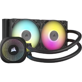 CORSAIR iCUE Link Titan 240 RX RGB Liquid CPU Cooler – 240mm AIO – Low-Noise – FlowDrive Cooling Engine – Intel LGA 1851/1700, AMD AM5/AM4 – 2X RX120 RGB Fans – iCUE Link System Hub Included – Black