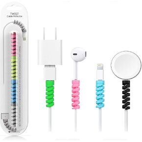 Spiral Charger Cable Protector Data Cable Saver Charging Cord Protective Cable Cover (4 Set (16 Pieces)) in Saudi Arabia