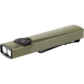 OLIGHT Arkfeld Ultra 1400 Lumens EDC Flat Flashlight, Rechargeable Compact Pocket Flash Light Combines White LED, UV and Green Beam, Triple Sources Perfect for Checking, Working (Navy Blue CW)