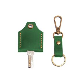 Leather Key Cover, Leather Key Cap, Key Covers for House Keys, Key Cover, Personalized Key Cap, Leather Key Cover,Leather key fob Belt loop, Leather two pieces Gift (Brown)