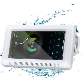 Shower Phone Holder Waterproof, Phone Holder for Shower with Touch Screen 360° Rotatable Retractable 60° Opening Angle Wall Mounted Waterproof Phone Case