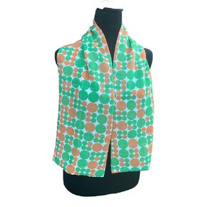 HBCU Florida A&M University Green and Orange Chiffon Neck Scarf 48in x 8in (FAMU)