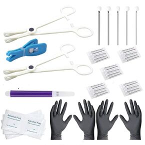 110Pcs Piercing Kit Piercing Needle Kit for all Body Piercings with Piercing Tools for Eyebrow Nose Ear Septum Belly Button Lip Tongue Cartilage and More with 14G 16G 18G 20G Piercing Needles