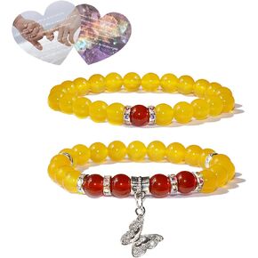 Couples Bracelets, Healing Crystal Bracelet, Butterfly Bracelet, Anxiety Bracelet for Women, Friendship Bracelets, Relationship Bracelets in Saudi Arabia