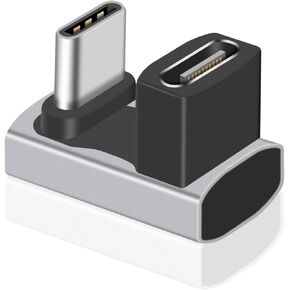 U Shape USB C Adapter,40Gbps 180 Degree USB C Adapter, 180° U Shape Male to Female 40Gbps PD 240W Adapter Suitable for Power Bank, Phone, Laptop, Switch,etc.