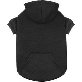 Dog Sweaters for Medium Dogs Dog Hoodie Fleece Dog Sweater Soft Dog Clothes Sweatshirt with Pocket Dog Hoodie for Medium Dogs(Black&M)