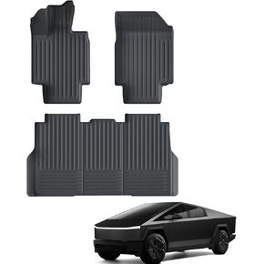 Floor Mats for New Tesla Model 3 Highland 2024, 3 Pcs Customer Fit All-Weather TPE Car Floor Mats 3D Scan Anti-Slip Waterproof Heavy Duty Floor Liners for 2024 Model 3 Accessories