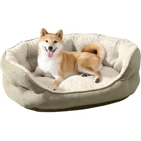 Canine Creations Cozy Pet Bed by Arlee Home & Pet Orthopedic Eco-Friendly Oval Durable Chew Resistant Washable Pet Bed for Medium and Large Large Dogs, Aloe
