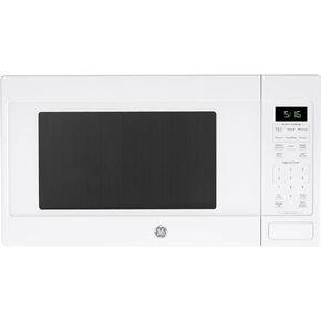 GE JES1657DMWW Microwave Oven, 1,150-watt Capacity, Cubic, 8 Auto Cooking Settings, Kitchen Essentials for the Countertop, Dorm Room or Apartment, White, OLD 1.6 Cu. Ft