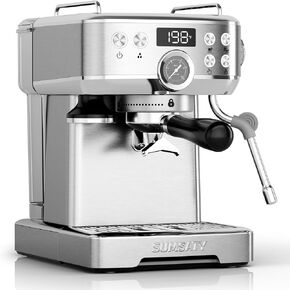 Espresso Machine 20Bar, Espresso Coffee Machine with Milk Frother, Professional Espresso Maker, Stainless Steel Espresso Coffee Machines for Home, Barista Espresso, Americano, Latte Coffee Machine