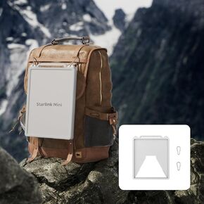 Starlink Mini Case Cover, Anti-Bump Silicone Protector with Hook to Hang Starlink Mini on The Backpack for Non-Stop Signal White