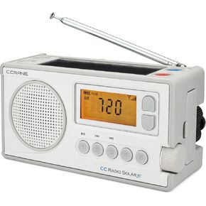 C. Crane CCRadio Solar with Bluetooth Receiving, Emergency Crank NOAA Weather AM/FM– Multi Powered Radio - Built in LED Flashlight and Cellphone Charger
