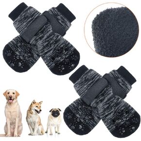 EXPAWLORER Anti-Slip Dog Socks to Prevent Licking Paws,Dog Shoes for Hot/Cold Pavement,Best Paw Protector Traction Control on Hardwood Floor,Dog Booties for Puppy Small Medium Large Senior Dogs