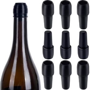 PAGOW 10 Pcs Reusable Wine Stoppers, Silicone Sparkling Wine Bottle Stopper, Wine Sealer Wine Stopper for Champagne Beer Beverage Prosecco Keeping Fresh