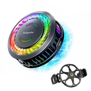 Trullypine Magnetic Cell Phone Cooler,Gaming Phone Cooling Fan,Lightweight Enfriador Para Celular,Cellphone Radiator,Portable Mobile Phone Semiconductor Heatsink,for iPad,Mobile Gaming,Outdoor Vlog