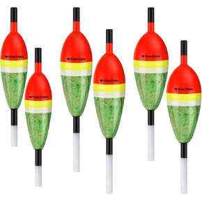 THKFISH Fishing Floats Balsa Wood Slip Bobbers, Fishing Bobbers Stick Slip Bobber for Fishing Crappie Bluegill Trout Bass Panfish Catfish Walleye 5PCS
