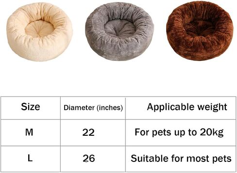 Cat Beds for Indoor Cats,Fluffy Donut Cat Bed Non -Slip Cat Bed Small Dog Bed Self Warming Pet Bed Cat Beds & Furniture Round Anti Anxiety Kitty Bed (Grey M) in Saudi Arabia