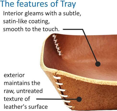 Handcrafted Italian Full Grain Leather Valet Tray - Catch All Organizer - Italian Full Grain Leather - Superior Quality & Durability - Elegant Gifting Father's Day Anniversary Birthday Gift in Saudi Arabia