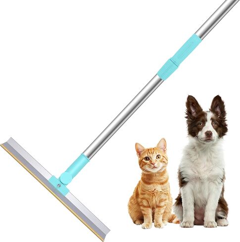 Reusable Carpet Rake for Pet Hair Removal,Long Handle Pet Hair Removal Tool,Carpet Rake Scraper, Adjustable Carpet Rake Pet Hair Remover for Couch, Rugs (Blue) in Saudi Arabia
