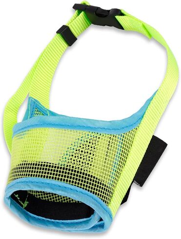 Dog Muzzle - Soft Mesh Muzzle for Small Medium Large Dogs Labrador German Shepherd - Adjustable Puppy Muzzles for Scavenging Biting Licking and Chewing - Allows Panting and Drinking (M) in Saudi Arabia