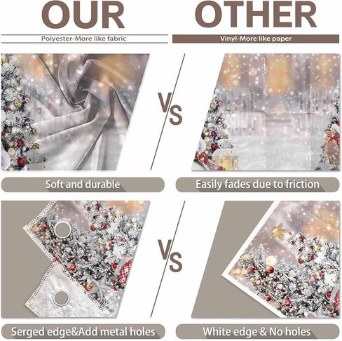 ZTHMOE 7x5ft Polyester Winter Christmas Photography Backdrop Snowman Pine Tree Snowflake Background Xmas Trees Party Decorations Photo Banner Props (Blurring is a Design Effect) in Kuwait