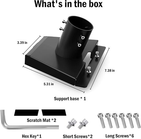 Starlink Gen 3 Mount Black Compatible with Starlink Standard V3 for Starlink Gen 3 Standard Dish Antennas,Starlink Standard V3 Roof Mount Adapter for Pole Mounting,Wall Mounting in Kuwait