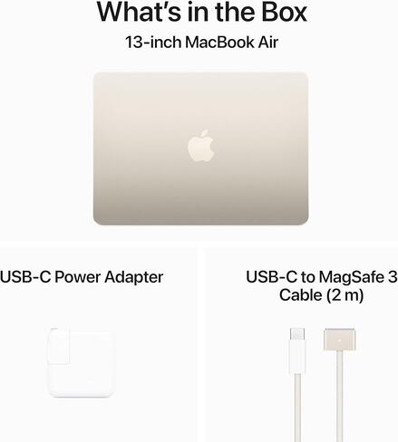 Apple 2024 MacBook Air 13-inch Laptop with M3 chip: Built for Apple Intelligence, 13.6-inch Liquid Retina Display, 16GB Unified Memory, 256GB SSD Storage, Backlit Keyboard, Touch ID; Midnight in Kuwait