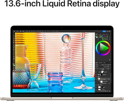 كمبيوتر محمول Apple 2022 MacBook Air مزود بشريحة M2: مصمم خصيصًا لذكاء Apple، وشاشة Liquid Retina مقاس 13.6 بوصة، وذاكرة الوصول العشوائي (RAM) سعة 16 جيجابايت، وتخزين SSD بسعة 256 جيجابايت، ولوحة مفاتيح بإضاءة خلفية، وكاميرا FaceTime HD بدقة 1080 بكسل؛ من in Kuwait