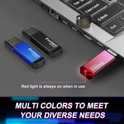 محرك فلاش USB سعة 32 جيجابايت، محرك أقراص USB سعة 32 جيجابايت مع مؤشر LED، ذاكرة USB سعة تخزين خارجية 32 جيجابايت للكمبيوتر الشخصي (قطعة واحدة، أسود) in Kuwait