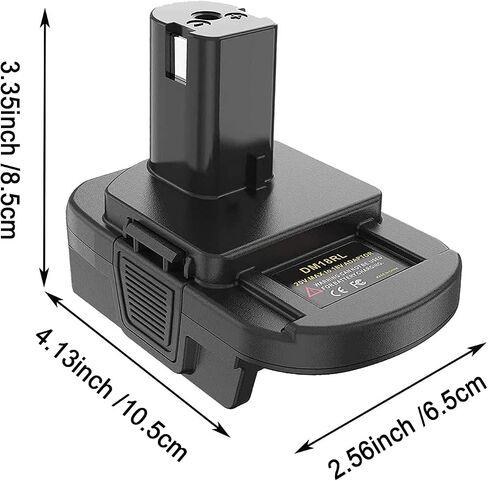 DM18RL Battery Adapter for DeWalt 18V/20V & Milwaukee M18 to Ryobi One+ 18V Tools - Adapter Only (No USB Port) in Kuwait
