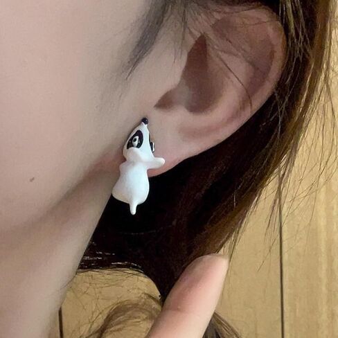 Cute Animal Bite Earrings for Women Fun Stud Earrings Dinosaur Earrings 3D Shark Earrings for Animal Lovers Jewelry Gifts in Saudi Arabia
