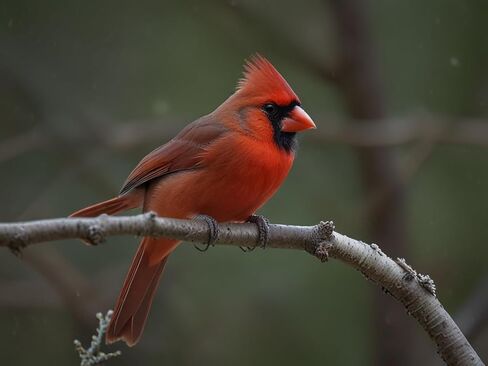 Northern cardinal handmade stud bird earrings for women stainless steel post (Female - male) in Saudi Arabia